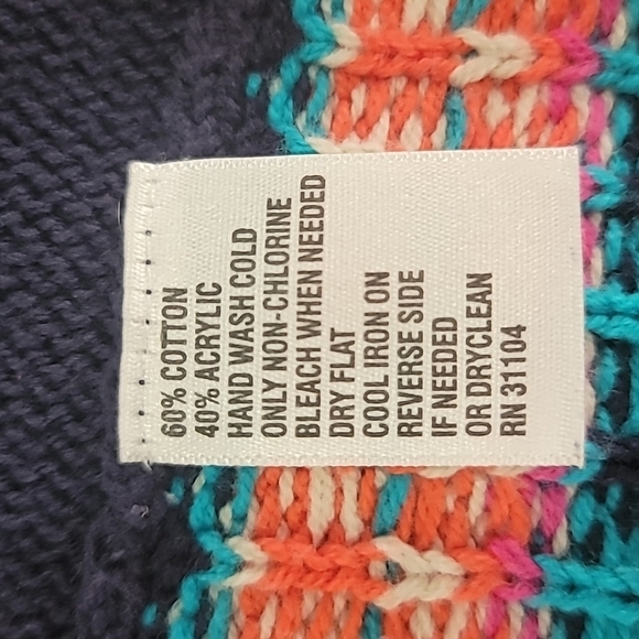 Crown & Ivy Aztec Print Open Front Border Cape/Cardigan - Picture 8 of 9